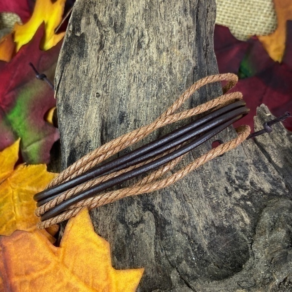 Mens Bracelets Bundle Adjustable Leather And Hemp… - image 6